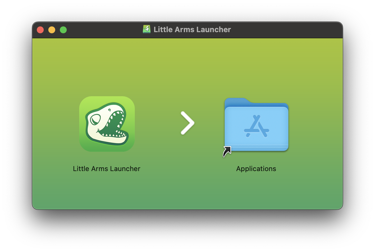 Installing Little Arms Launcher in the Applications folder